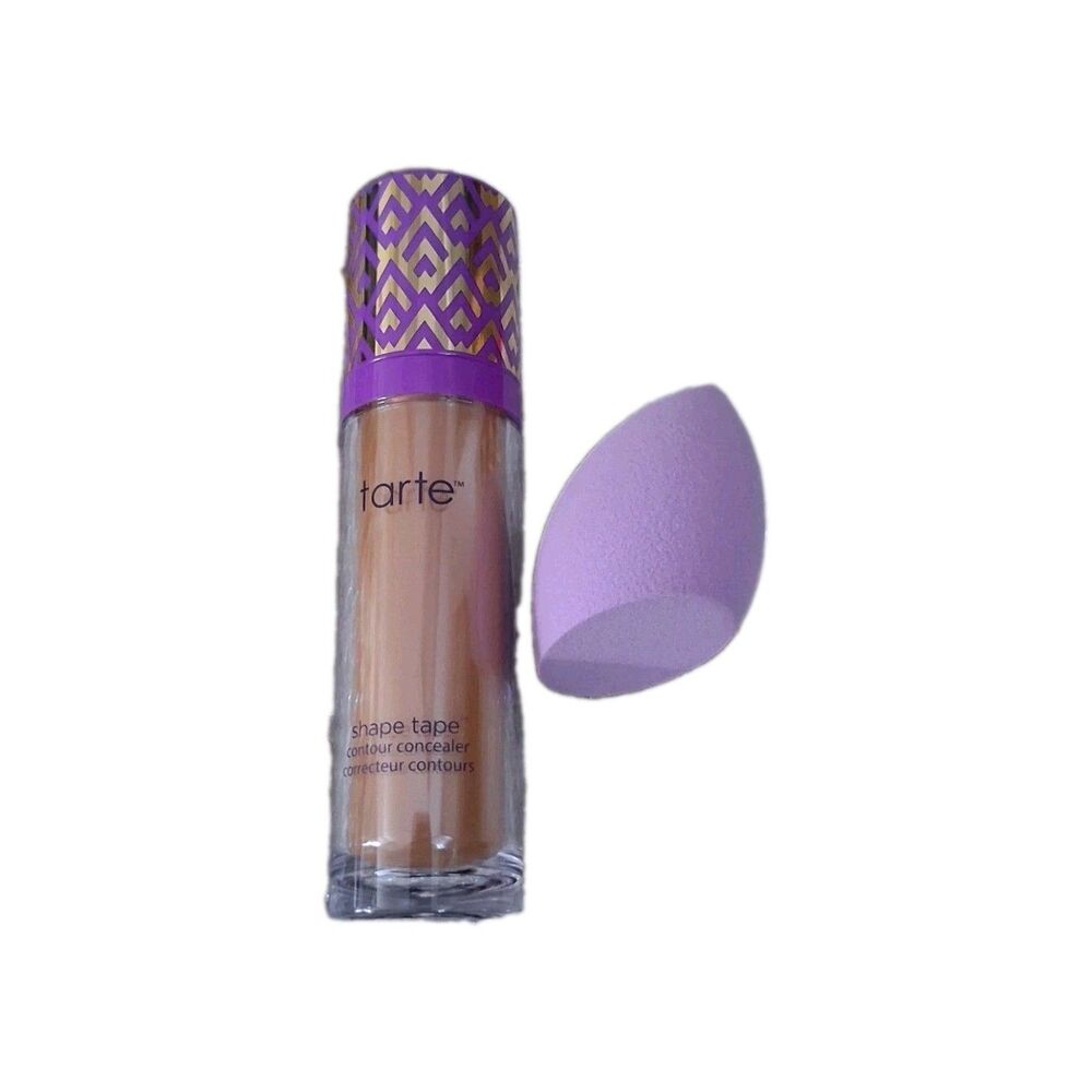 Tarte Shape Tape contour Concealer Deep XL Jumbo Size W/  Tarte Blending Sponge